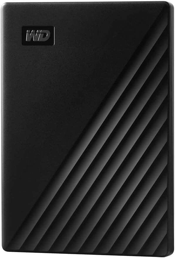 WD My Passport 2TB Portable External Hard Drive (Black) – WDBYVG0020BBK-WESN | USB 3.2 Gen 1, Password Protection & 256-bit AES Hardware Encryption