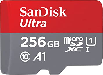 SanDisk 256GB Ultra microSDXC 150MB/s+SD Adapter, Black