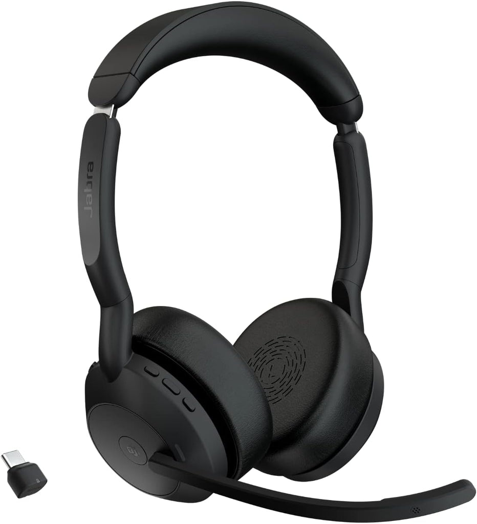 Jabra Evolve2 55 Stereo Wireless Headset – Active Noise Cancelling, Air Comfort Technology