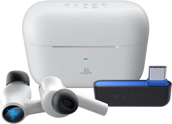 Razer Hammerhead HyperSpeed - Wireless Multi-Platform Gaming Earbuds for PlayStation- White