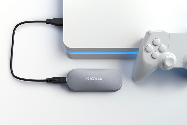 KIOXIA EXCERIA PLUS Portable External SSD 2TB (LXD10S002TG8) - Grey