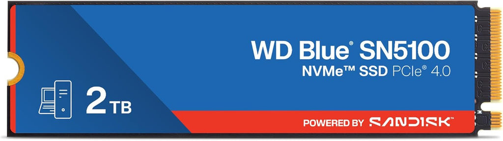 Western Digital WD Blue SN5100 2TB NVMe M.2 SSD – PCIe Gen 4.0, Up to 7,100MB/s, 3D NAND Internal Solid State Drive (WDS200T5B0E)