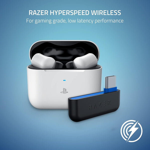Razer Hammerhead HyperSpeed - Wireless Multi-Platform Gaming Earbuds for PlayStation- White