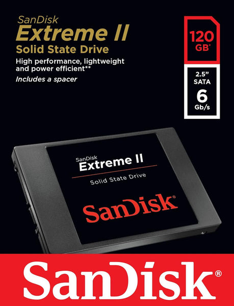 SanDisk Extreme II 120 GB 2.5 Inch Internal SSD 550 MB/s for Notebooks (SDSSDXP-120G-G25)