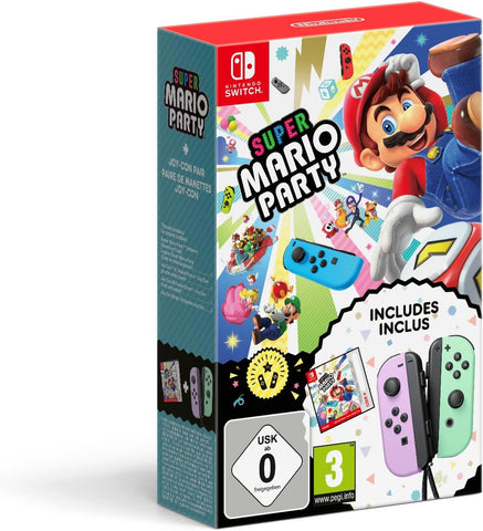Super Mario Party (Download Code in Box) + Joy-Con Pair (Pastel Purple/Pastel Green)