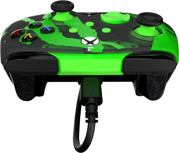 PDP Xbox Rematch Glow Wired controller - Jolt Green