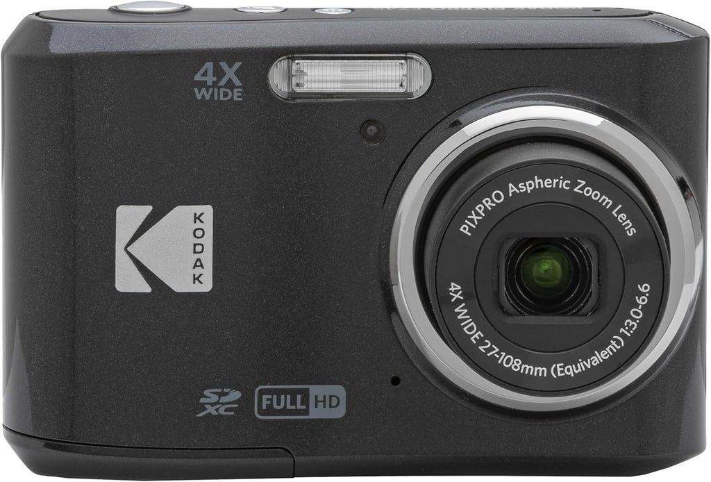 Kodak PIXPRO FZ45 Compact Digital Camera – 16MP, 4x Optical Zoom, 1080p Full HD Video, 27mm Wide Angle (Black)