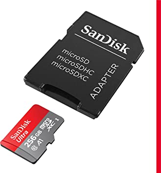 SanDisk 256GB Ultra microSDXC 150MB/s+SD Adapter, Black