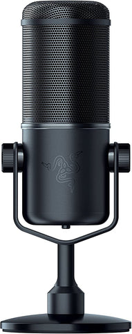 Razer Seiren Elite - Professional Grade Dynamic Streaming Microphone (Single Dynamic Capsule, Inbuilt High-Pass Filter, Digital/Analog Vocal Limiter, 16-bit/48kHz Resolution) Black