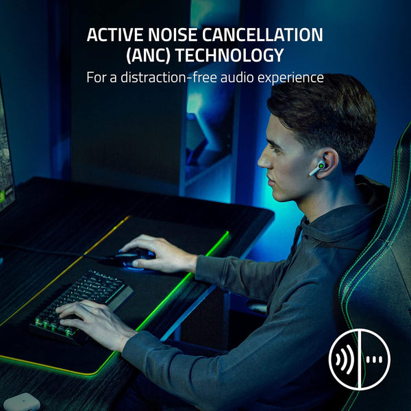 Razer Hammerhead HyperSpeed - Wireless Multi-Platform Gaming Earbuds for PlayStation- White