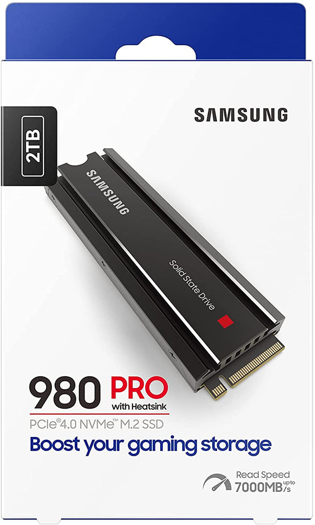 Samsung 980 PRO SSD with Heatsink 2TB (MZ-V8P2T0, NVMe PCIe 4.0)