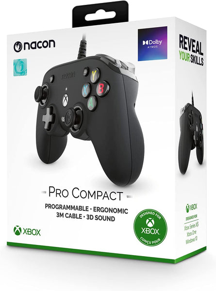 Nacon Pro Compact Official Controller - Black (Xbox Series X / Xbox One / PC)