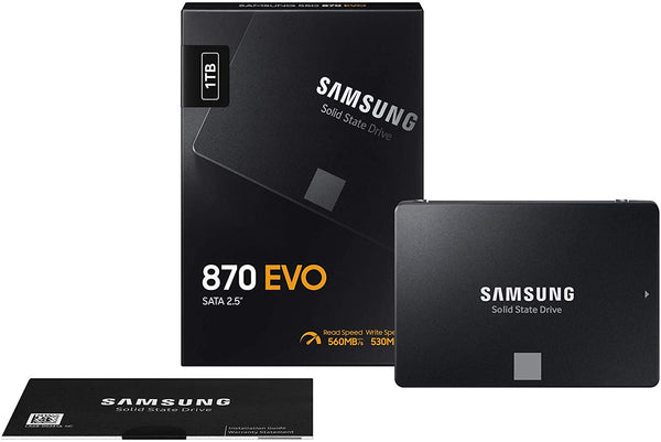 Samsung SSD 870 EVO 1TB (MZ-77E1T0B, Form Factor 2.5”, Intelligent Turbo Write, Magician 6 Software) - Black
