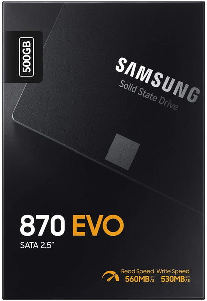 Samsung SSD 870 EVO 500 GB (MZ-77E500B, Form Factor 2.5”, Intelligent Turbo Write, Magician 6 Software) - Black