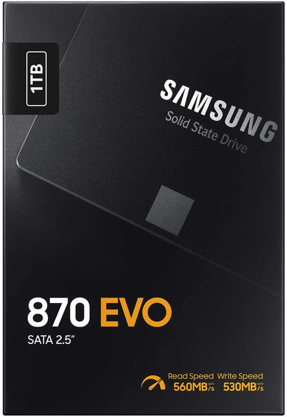 Samsung SSD 870 EVO 1TB (MZ-77E1T0B, Form Factor 2.5”, Intelligent Turbo Write, Magician 6 Software) - Black
