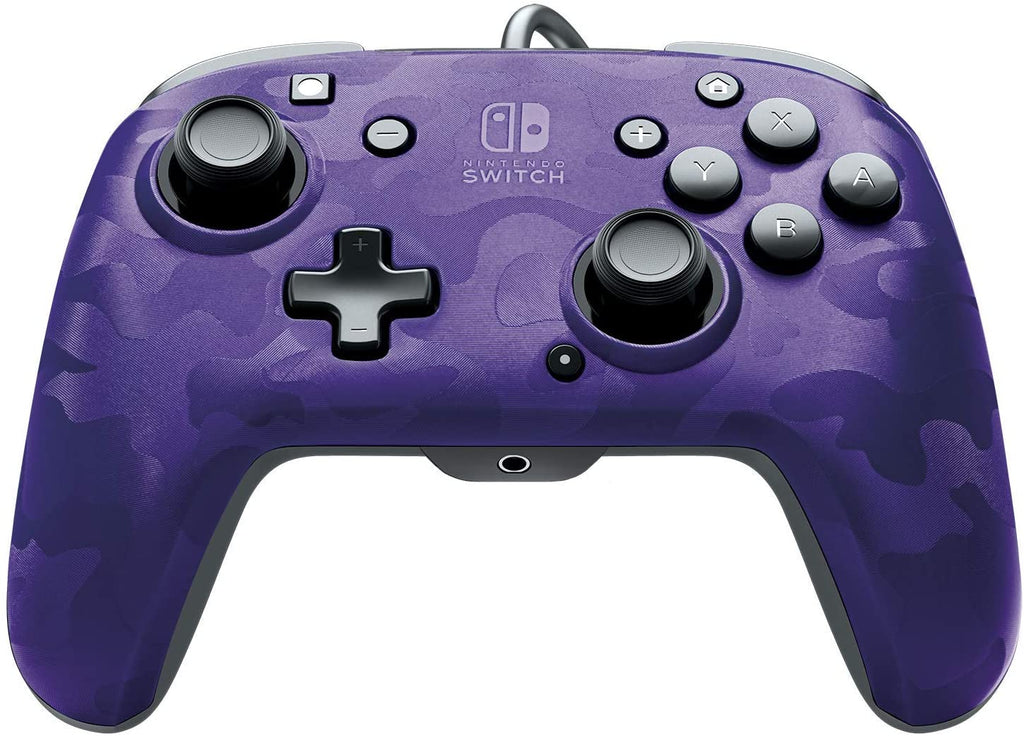 PDP Faceoff Deluxe+ Wired Controller - Purple Camo (Nintendo Switch)