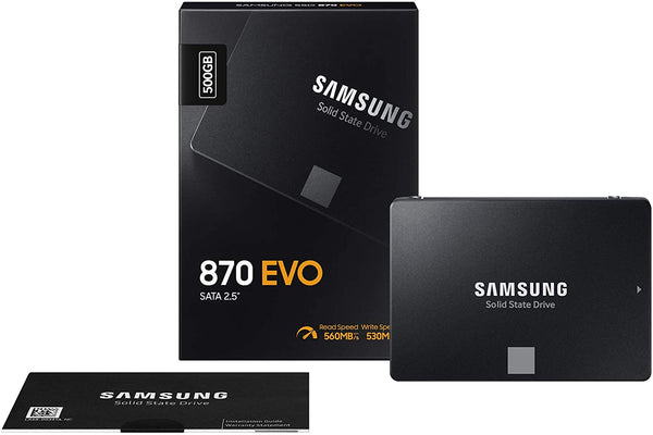 Samsung SSD 870 EVO 500 GB (MZ-77E500B, Form Factor 2.5”, Intelligent Turbo Write, Magician 6 Software) - Black