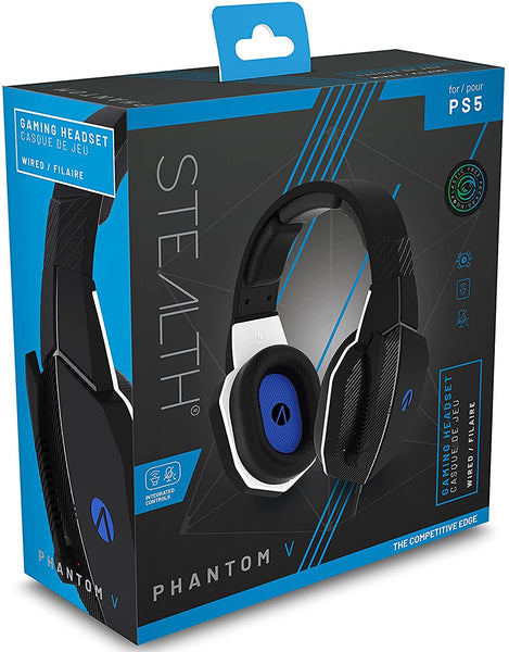 STEALTH Phantom V Stereo Gaming Headset - Black / Blue (PS5 / Universal)