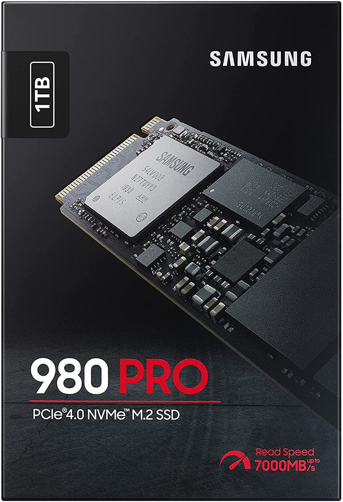 Samsung 980 PRO 1TB PCIe SSD - 7,000 MB/s 4.0 x 4 M.2 NVMe Gen4 Internal  Gaming Solid State Drive with V-NAND Technology for Laptops Desktops and