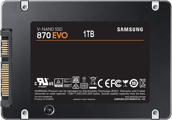 Samsung SSD 870 EVO 1TB (MZ-77E1T0B, Form Factor 2.5”, Intelligent Turbo Write, Magician 6 Software) - Black