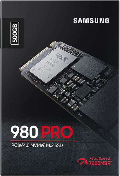 Samsung SSD 980 Pro 500GB (MZ-V8P500BW, PCIe 4.0  M.2 Internal Solid State Drive)